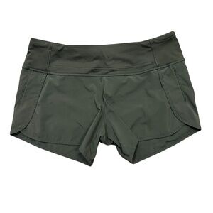 Lululemon Run Times Short 4" 4-Way Stretch Dark Olive Lined Running Size 6